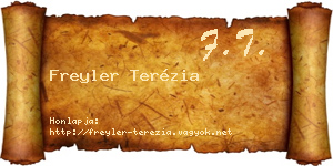 Freyler Terézia névjegykártya